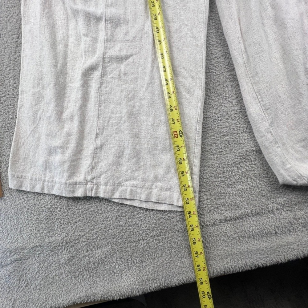 Light Cream Wide-Leg Jumpsuit with Ruffle Straps - Picture 13 of 16